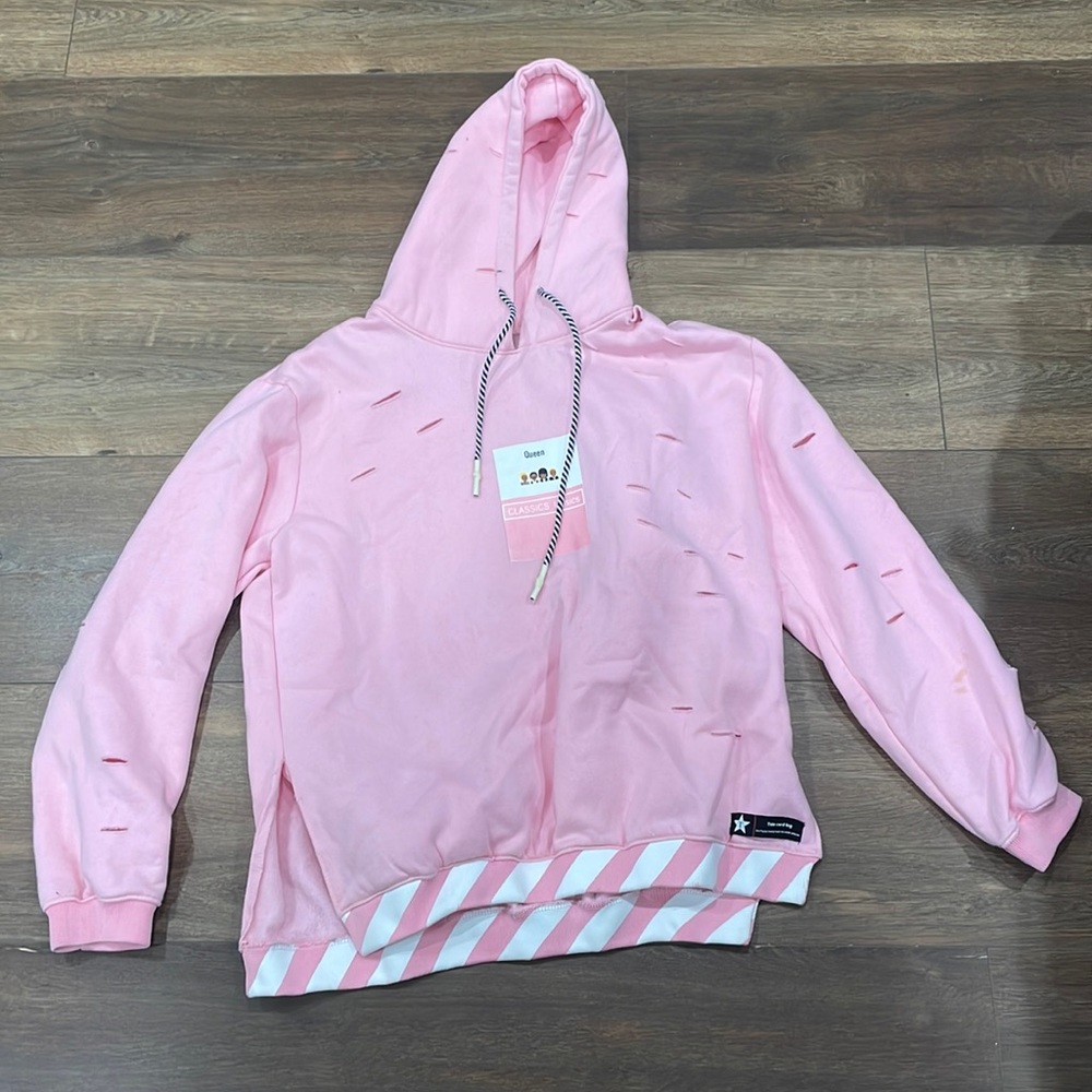 Men’s pink tide card log hoodie - XXL completely new